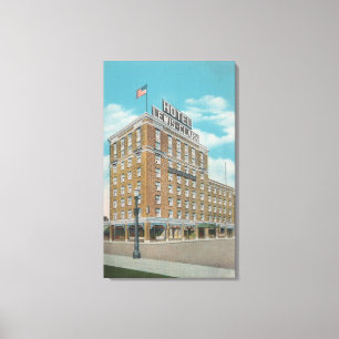 Centralia, WA - Uitzicht van Hotel Lewis-Clark Canvas Afdruk