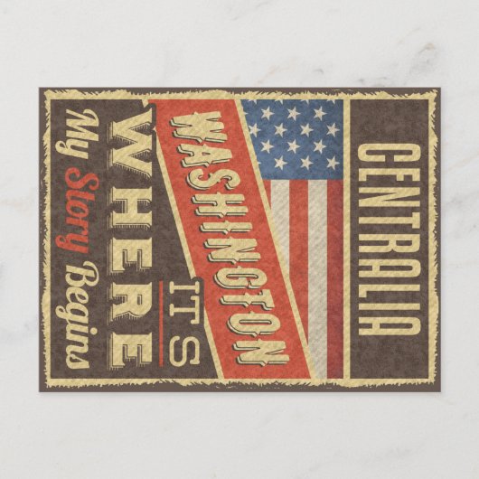 Centralia Washington Briefkaart (Voorkant)