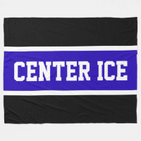 CENTRE ICE Helder Blauw Zwart Wit Hockey Stripes