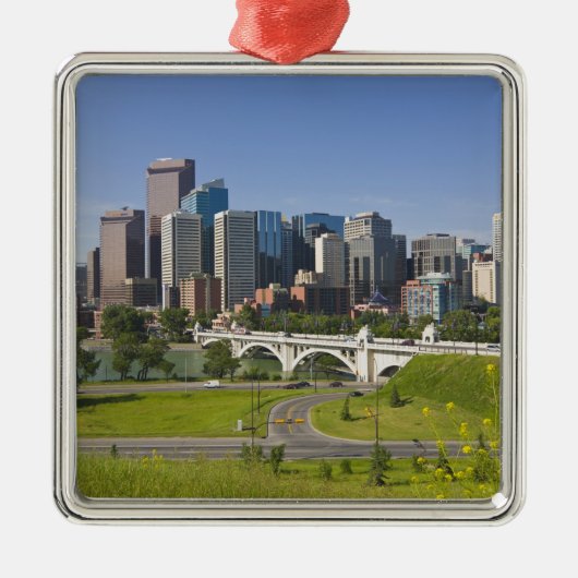 Centre St Bridge and Downtown Calgary, Alberta Metalen Ornament (Voorkant)