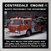 Centredale Engine-1 — Noord-Leveranciersdiale FD-a Poster (Voorkant)