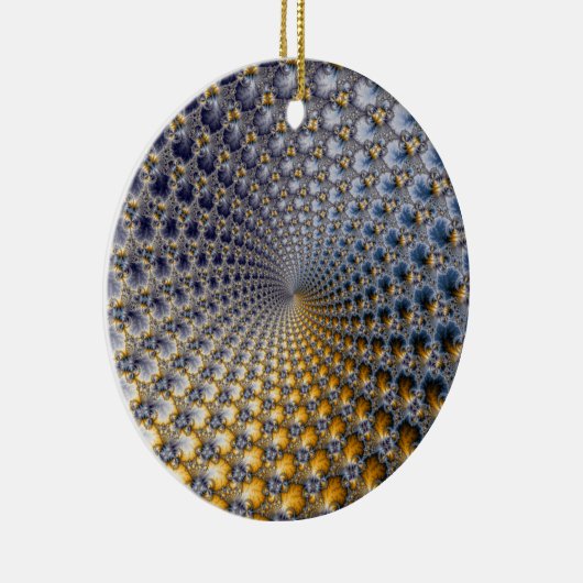 Centrifractaliteit - Fractal Art Keramisch Ornament (Rechts)