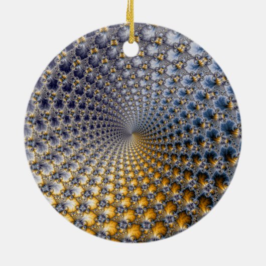 Centrifractaliteit - Fractal Art Keramisch Ornament (Achterkant)