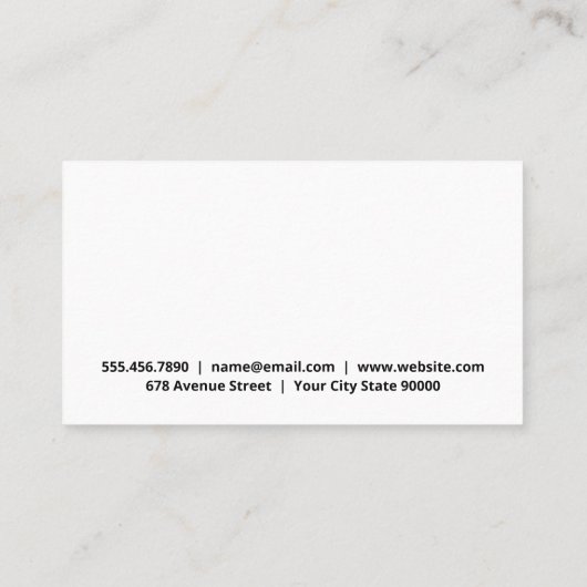 centrifuge | Dumbbell Pattern Visitekaartje (Achterkant)