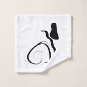 Centrifugecyclus: Abstract zwart-wit Bad Handdoek (Wasdoekje)