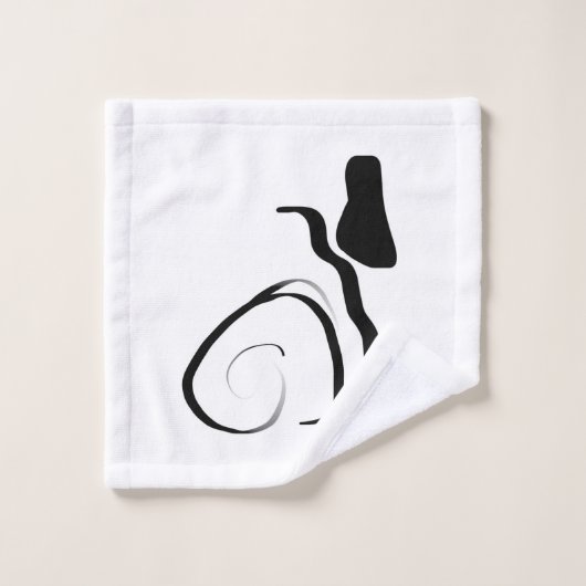 Centrifugecyclus: Abstract zwart-wit Bad Handdoek (Wasdoekje)
