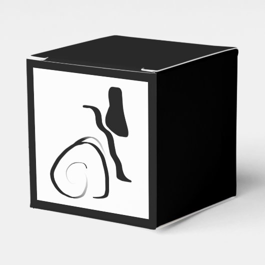 Centrifugecyclus: Abstract zwart-wit Bedankdoosjes (Voorkant Zijde)