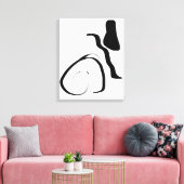 Centrifugecyclus: Abstract zwart-wit Canvas Afdruk (Insitu (Woonkamer))