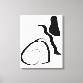 Centrifugecyclus: Abstract zwart-wit Canvas Afdruk (Voorkant)