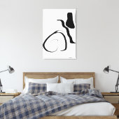 Centrifugecyclus: Abstract zwart-wit Canvas Afdruk (Insitu (Slaapkamer))
