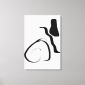 Centrifugecyclus: Abstract zwart-wit Canvas Afdruk (Voorkant)