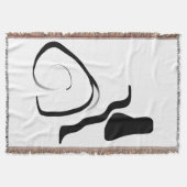 Centrifugecyclus: Abstract zwart-wit Deken (Voorkant)