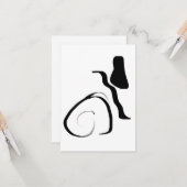 Centrifugecyclus: Abstract zwart-wit Kaart (Voorkant / Achterkant in situ)