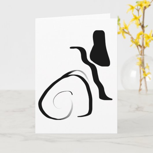 Centrifugecyclus: Abstract zwart-wit Kaart (Gele Bloem)