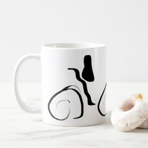 Centrifugecyclus: Abstract zwart-wit Koffiemok
