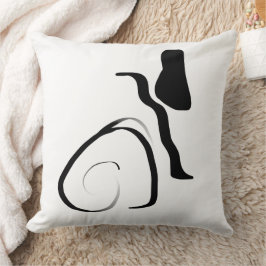 Centrifugecyclus: Abstract zwart-wit Kussen