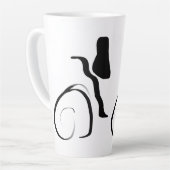 Centrifugecyclus: Abstract zwart-wit Latte Mok (Linkerhoek)