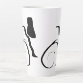 Centrifugecyclus: Abstract zwart-wit Latte Mok (Voorkant)