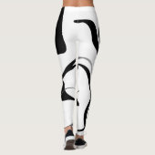 Centrifugecyclus: Abstract zwart-wit Leggings (Achterkant)