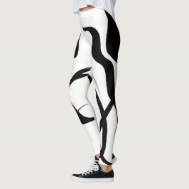 Centrifugecyclus: Abstract zwart-wit Leggings