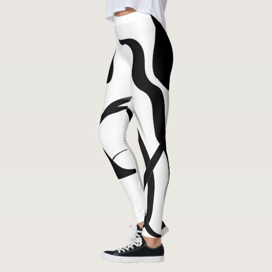 Centrifugecyclus: Abstract zwart-wit Leggings (Links)