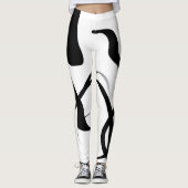 Centrifugecyclus: Abstract zwart-wit Leggings (Voorkant)