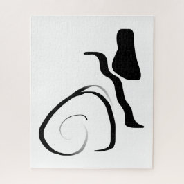 Centrifugecyclus: Abstract zwart-wit Legpuzzel