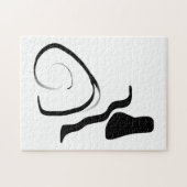 Centrifugecyclus: Abstract zwart-wit Legpuzzel (Horizontaal)