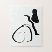 Centrifugecyclus: Abstract zwart-wit Legpuzzel (Verticaal)