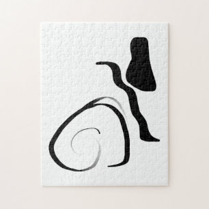 Centrifugecyclus: Abstract zwart-wit Legpuzzel