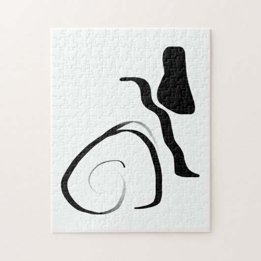 Centrifugecyclus: Abstract zwart-wit Legpuzzel (Verticaal)