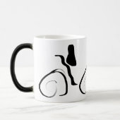 Centrifugecyclus: Abstract zwart-wit Magische Mok (Links)