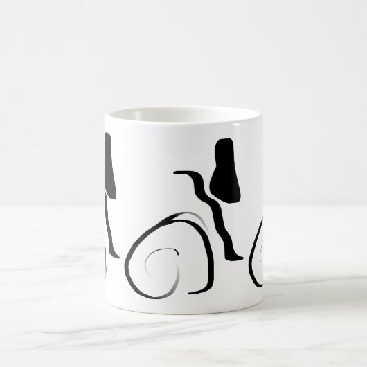 Centrifugecyclus: Abstract zwart-wit Magische Mok (Center)