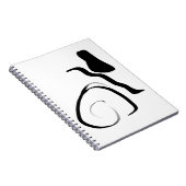 Centrifugecyclus: Abstract zwart-wit Notitieboek (Rechterzijde)