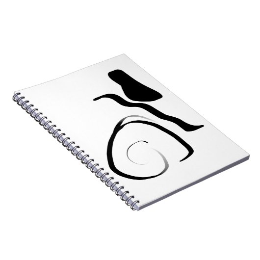 Centrifugecyclus: Abstract zwart-wit Notitieboek (Rechterzijde)