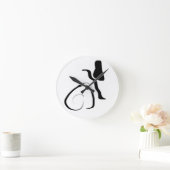 Centrifugecyclus: Abstract zwart-wit Ronde Klok (Huis)