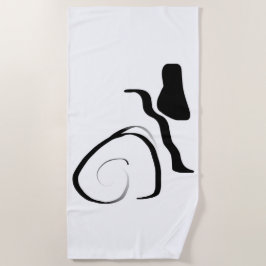 Centrifugecyclus: Abstract zwart-wit Strandlaken