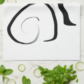 Centrifugecyclus: Abstract zwart-wit Theedoek (Gevouwen)