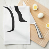 Centrifugecyclus: Abstract zwart-wit Theedoek (Quarter Fold)