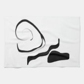 Centrifugecyclus: Abstract zwart-wit Theedoek (Horizontaal)