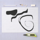 Centrifugecyclus: Abstract zwart-wit Tissuepapier (Craft)