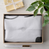 Centrifugecyclus: Abstract zwart-wit Tissuepapier (Geschenk)