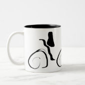 Centrifugecyclus: Abstract zwart-wit Tweekleurige Koffiemok (Links)