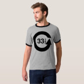 Centrifugeren bij 33,3 toeren/min. t-shirt (Voorkant volledig)