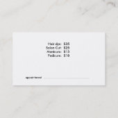 Centrische Type Afspraak Variatie (paars) Afsprakenkaartje (Achterkant)