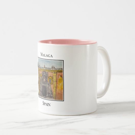 Centro Cultural Fundación Unicaja de Málaga, Spain Tweekleurige Koffiemok (Voorkant rechts)