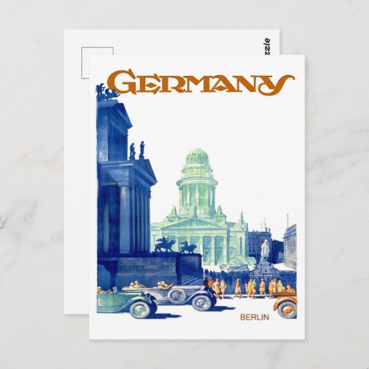 centrum Berlijn, Duitsland Briefkaart (Voorkant / Achterkant)