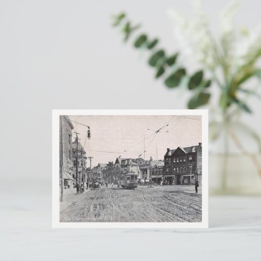 Centrum, Bloomfield, New Jersey, Vintage Briefkaart (Staand voorkant)