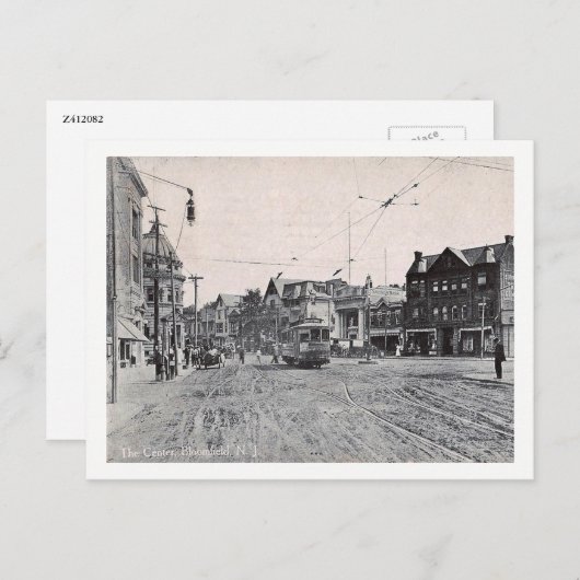 Centrum, Bloomfield, New Jersey, Vintage Briefkaart (Voorkant / Achterkant)