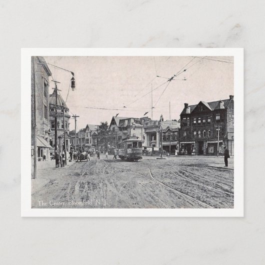Centrum, Bloomfield, New Jersey, Vintage Briefkaart (Voorkant)